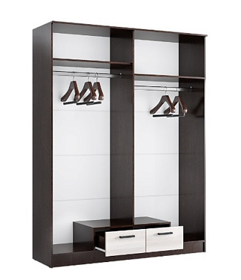 Шкаф 4-дверный 1,6 Адель (Венге/Лоредо) от компании Мебельвозов в Нижнем Новгороде