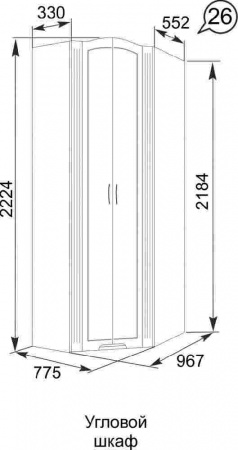 Шкаф угловой «Виктория» 26 от компании Мебельвозов в Нижнем Новгороде