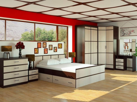 Шкаф распашной "Сакура" бельевой 2-х ств от компании Мебельвозов в Нижнем Новгороде