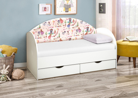 Кровать с продольной мягкой спинкой "Софа №11" 80*190 детальное изображение от магазина mebelvozov.ru в Нижнем Новгороде