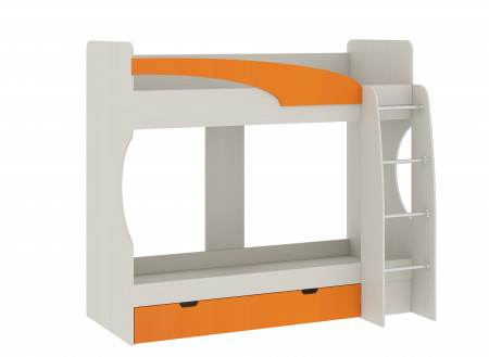 Кровать-чердак Карамель 77-02(Анкор светлый/Оранжевый) детальное изображение от магазина mebelvozov.ru в Нижнем Новгороде