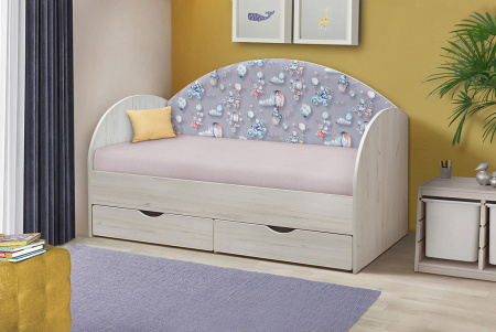 Кровать с продольной мягкой спинкой "Софа №11" 80*190 детальное изображение от магазина mebelvozov.ru в Нижнем Новгороде