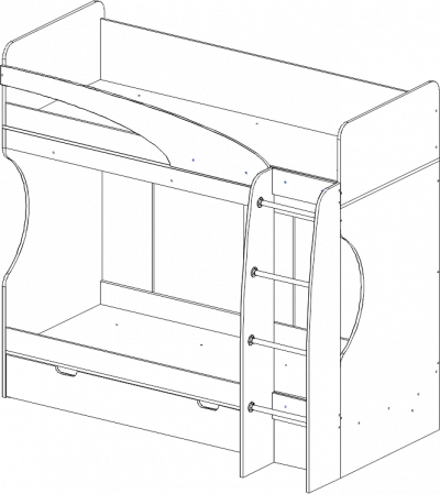 Кровать-чердак Карамель 77-02(Анкор светлый/Оранжевый) детальное изображение от магазина mebelvozov.ru в Нижнем Новгороде