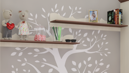 Новая картинка полка в детскую латте 90-02 фабрики Атлант от Мебельвозов в Нижнем Новгороде