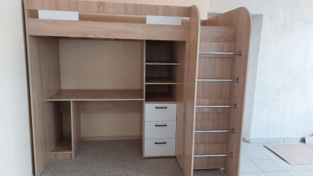 Кровать-чердак Лео (дуб сонома/Белая Аляска) детальное изображение от магазина mebelvozov.ru в Нижнем Новгороде