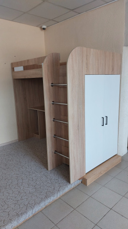 Кровать-чердак Лео (дуб сонома/Белая Аляска) детальное изображение от магазина mebelvozov.ru в Нижнем Новгороде