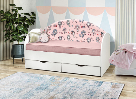 Кровать с продольной мягкой спинкой "Софа №11" 80*190 детальное изображение от магазина mebelvozov.ru в Нижнем Новгороде