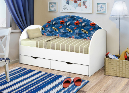 Кровать с продольной мягкой спинкой "Софа №11" 80*190 детальное изображение от магазина mebelvozov.ru в Нижнем Новгороде