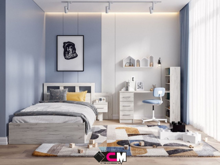 Подростковая мебель Гранд (ДУБ КРАФТ БЕЛЫЙ) Комплект 2 детальное изображение от магазина mebelvozov.ru в Нижнем Новгороде