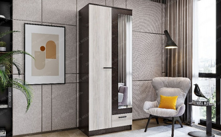 Шкаф 2-дверный 0,8 Адель (Венге/Лоредо) от компании Мебельвозов в Нижнем Новгороде