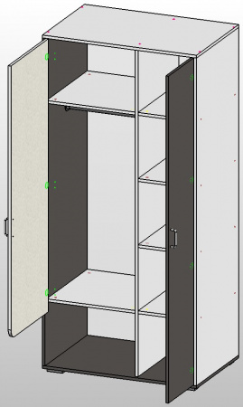Шкаф распашной Дастин  детальное изображение от магазина mebelvozov.ru в Нижнем Новгороде