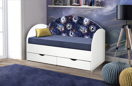 Кровать с продольной мягкой спинкой "Софа №11" 80*190 детальное изображение от магазина mebelvozov.ru в Нижнем Новгороде