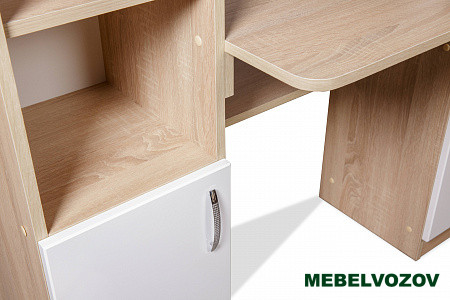 Стол компьютерный СК-7 (дуб сонома/белый) от магазина Мебельвозов в Нижнем Новгороде