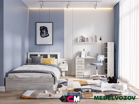 Подростковая мебель Гранд (ДУБ КРАФТ БЕЛЫЙ) Комплект 2 детальное изображение от магазина mebelvozov.ru в Нижнем Новгороде