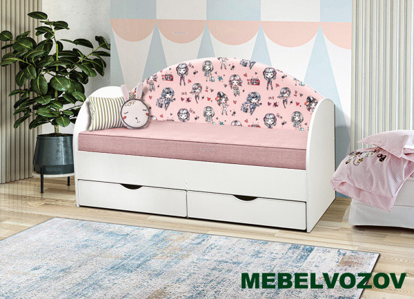 Кровать с продольной мягкой спинкой "Софа №11" 80*190 детальное изображение от магазина mebelvozov.ru в Нижнем Новгороде