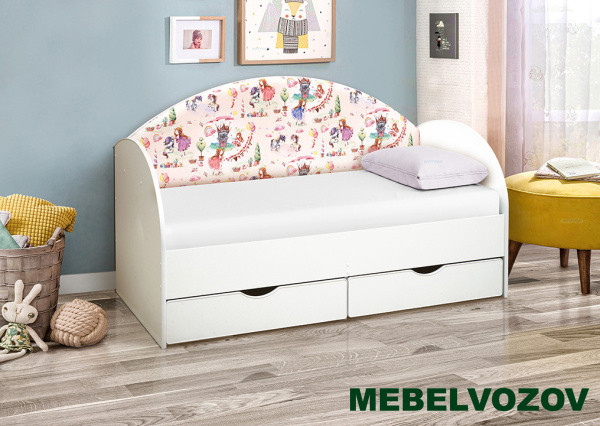 Кровать с продольной мягкой спинкой "Софа №11" 80*190 детальное изображение от магазина mebelvozov.ru в Нижнем Новгороде