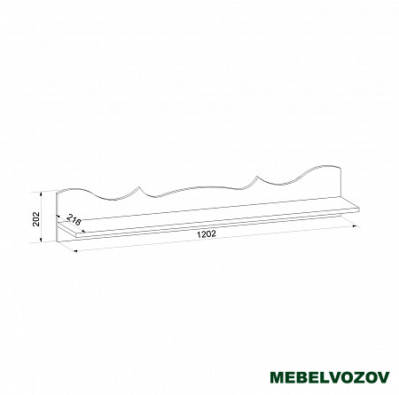 Новая картинка полка в детскую латте 90-01 фабрики Атлант от Мебельвозов в Нижнем Новгороде