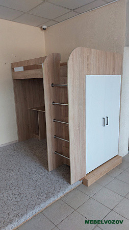 Кровать-чердак Лео (дуб сонома/Белая Аляска) детальное изображение от магазина mebelvozov.ru в Нижнем Новгороде