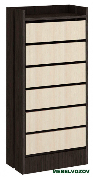 Обувница узкая ЯПТ-1 Ямайка (Венге/Дуб Молочный) от магазина Мебельвозов в Нижнем Новгороде