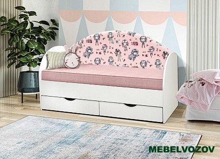 Кровать с продольной мягкой спинкой "Софа №11" 80*190 детальное изображение от магазина mebelvozov.ru в Нижнем Новгороде