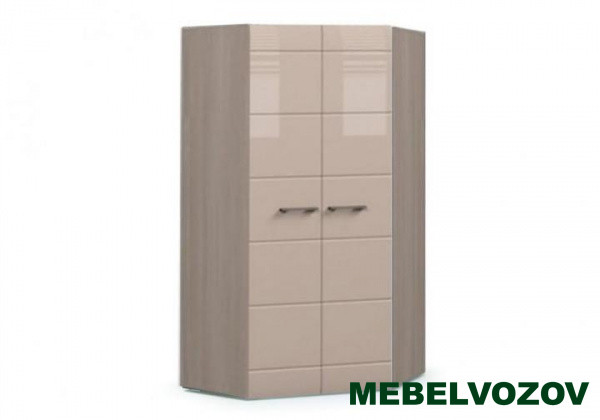 ВЕГАС шкаф угловой двухстворчатый (ясень шимо/кофе с молоком глянец) от компании Мебельвозов в Нижнем Новгороде
