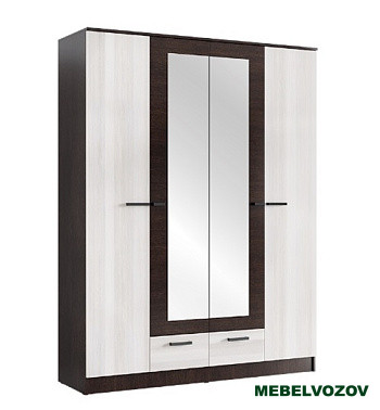 Шкаф 4-дверный 1,6 Адель (Венге/Лоредо) от компании Мебельвозов в Нижнем Новгороде