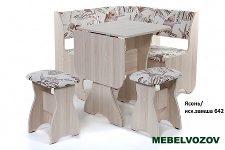 Кухонный уголок Тюльпан-мини замша от магазина Мебельвозов в Нижнем Новгороде