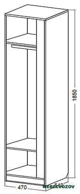 Пенал с дверкой Юниор-11 детальное изображение от магазина mebelvozov.ru в Нижнем Новгороде