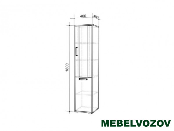 Стеллаж Лайт-2 (Дуб сонома/белый) детальное изображение от магазина mebelvozov.ru в Нижнем Новгороде