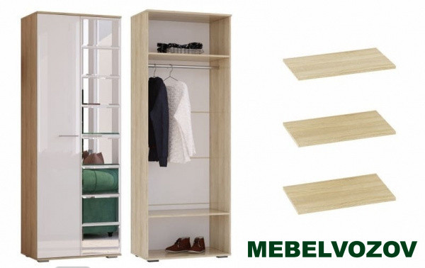 Полки Флай ПЛ-02 3шт к шкафу для одежды ШК-04 фото от Мебельвозов в Нижнем Новгороде