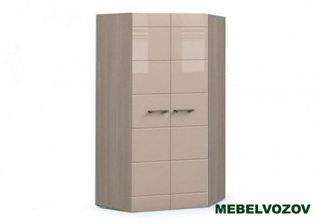 ВЕГАС шкаф угловой двухстворчатый (ясень шимо/кофе с молоком глянец) от компании Мебельвозов в Нижнем Новгороде