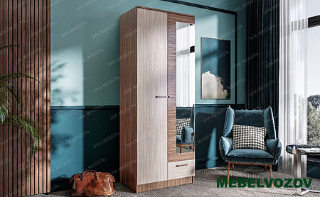 Шкаф 2-дверный 0,8 Адель (Ясень шимо) от компании Мебельвозов в Нижнем Новгороде