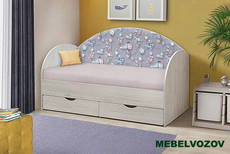 Кровать с продольной мягкой спинкой "Софа №11" 80*190 детальное изображение от магазина mebelvozov.ru в Нижнем Новгороде