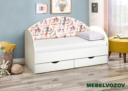 Кровать с продольной мягкой спинкой "Софа №11" 80*190 детальное изображение от магазина mebelvozov.ru в Нижнем Новгороде