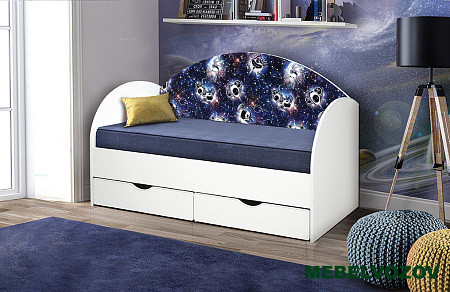 Кровать с продольной мягкой спинкой "Софа №11" 80*190 детальное изображение от магазина mebelvozov.ru в Нижнем Новгороде