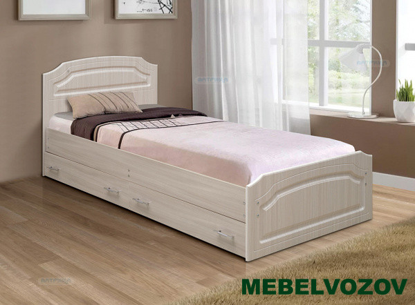 Кровать "Венеция 3" с ящиками 800 МДФ глянец от магазина Мебельвозов в Нижнем Новгороде