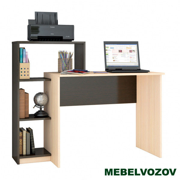 Стол компьютерный Квартет-2 (Венге/Дуб Молочный) от магазина Мебельвозов в Нижнем Новгороде