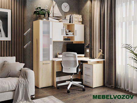 Стеллаж Лайт-2 (Дуб сонома/белый) детальное изображение от магазина mebelvozov.ru в Нижнем Новгороде