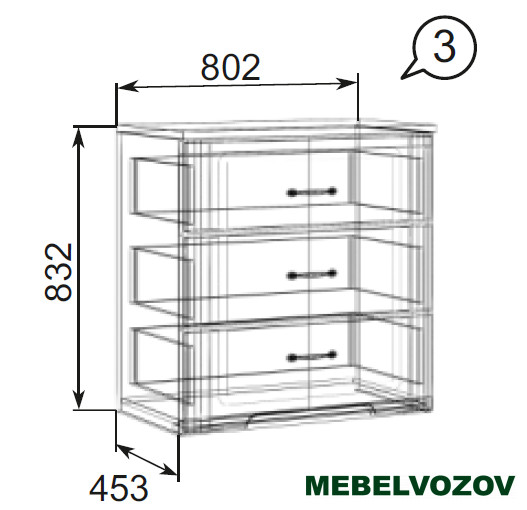03 "Виктория" Комод от магазина Мебельвозов в Нижнем Новгороде