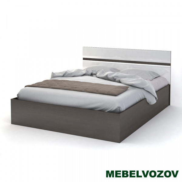 ВЕГАС кровать 1600 (венге/белый глянец) от магазина Мебельвозов в Нижнем Новгороде