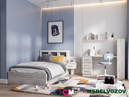Подростковая мебель Гранд (ДУБ КРАФТ БЕЛЫЙ) Комплект 2 детальное изображение от магазина mebelvozov.ru в Нижнем Новгороде