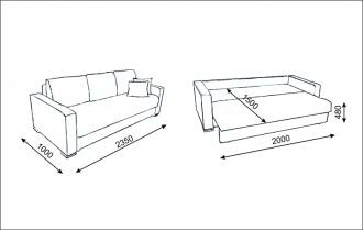 Диван еврокнижка Марк-3 от магазина Мебельвозов в Нижнем Новгороде