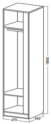 Пенал с дверкой Юниор-11 детальное изображение от магазина mebelvozov.ru в Нижнем Новгороде