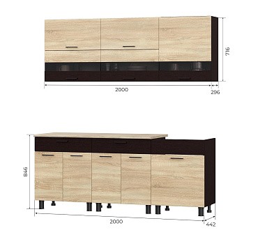 Кухонный гарнитур Мари 2 м от магазина Мебельвозов в Нижнем Новгороде