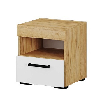 Тумба прикроватная Адель (белый/дуб крафт) от магазина Мебельвозов в Нижнем Новгороде