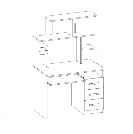 Стол компьютерный Интел-12(Бодега темная/бодега светлая) от магазина Мебельвозов в Нижнем Новгороде