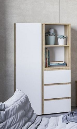 ХЕЛЕН ШК 03 Шкаф (БЕЛЫЙ/ДУБ КРАФТ ЗОЛОТО) от компании Мебельвозов в Нижнем Новгороде