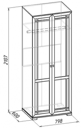 Шкаф распашной Sherlock12 (Орех Шоколадный) от компании Мебельвозов в Нижнем Новгороде