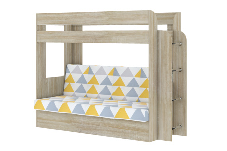 Кровать-Диван 2-х этажная Карамель 75 (дуб сонома светлый) детальное изображение от магазина mebelvozov.ru в Нижнем Новгороде