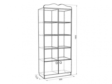 Стеллаж Фэнтези  детальное изображение от магазина mebelvozov.ru в Нижнем Новгороде